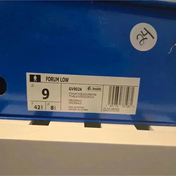 ADIDAS ORIGINALS FORUM LOW Forever True White/core black sz 9 NIB Y2k look - Picture 2 of 14